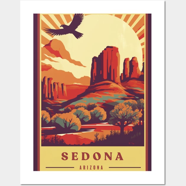 Sedona, Arizona Wall Art by Retro Travel Design